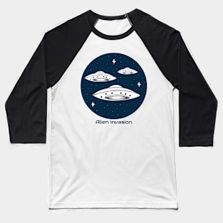 Alien invasion Baseball T-Shirt